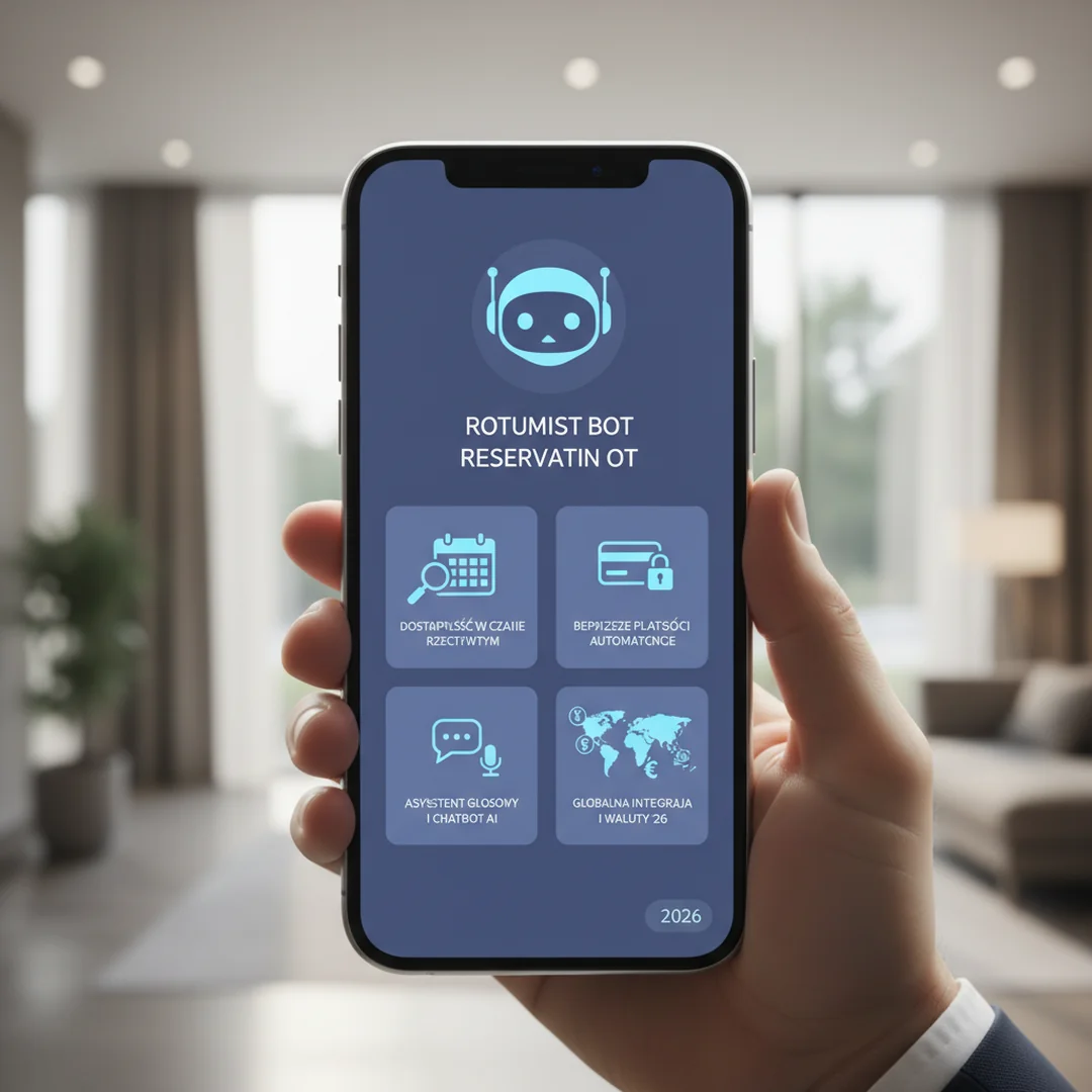 Bot do rezerwacji pokoi - funkcje must-have w 2026 roku - Osoba korzystająca z aplikacji chatbota na telefonie
