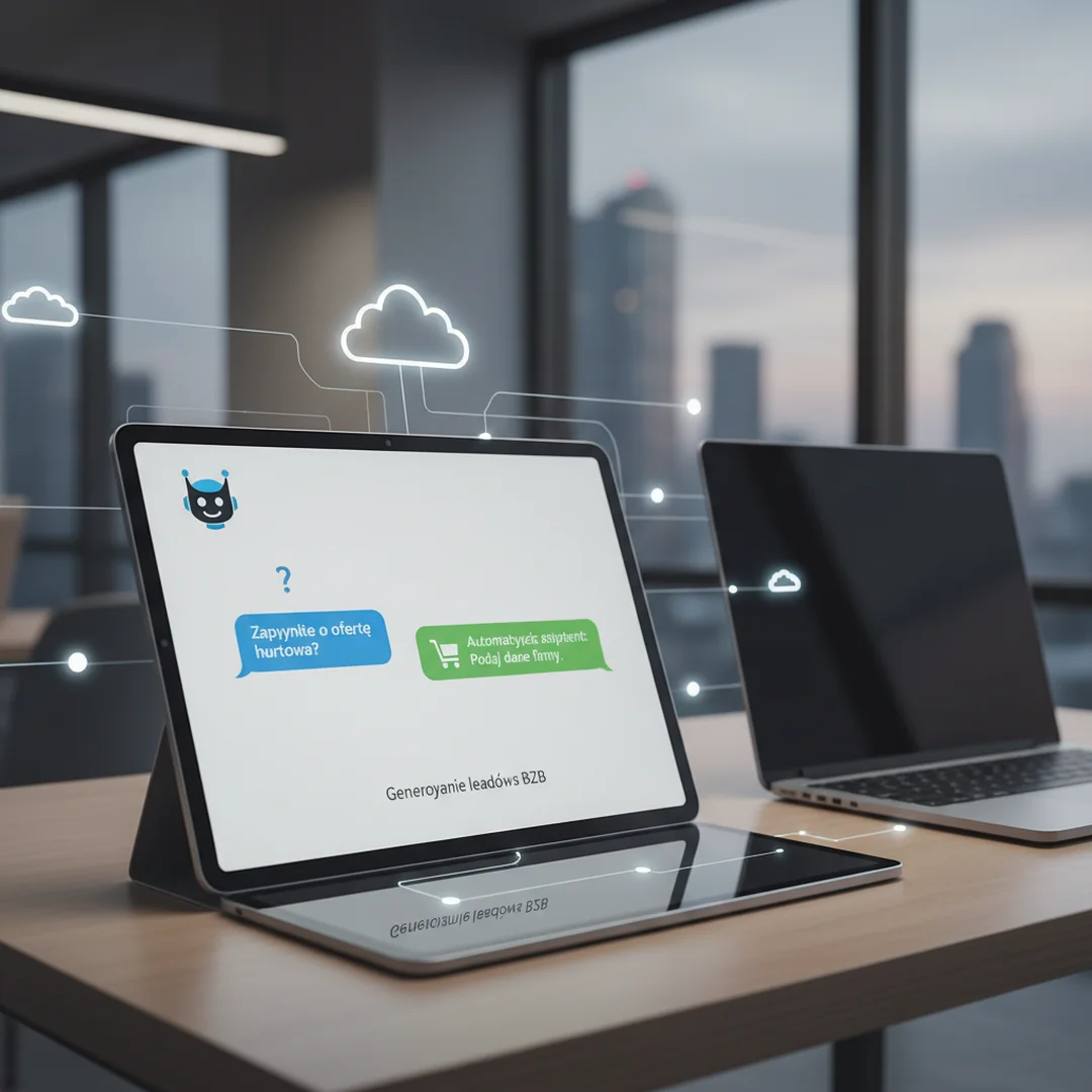 Jak działa chatbot do pozyskiwania leadów hurtowni - Osoba korzystająca z aplikacji chatbota na telefonie