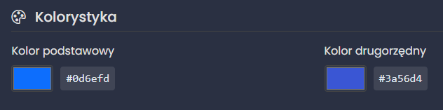 Konfiguracja kolorystyki widgetu